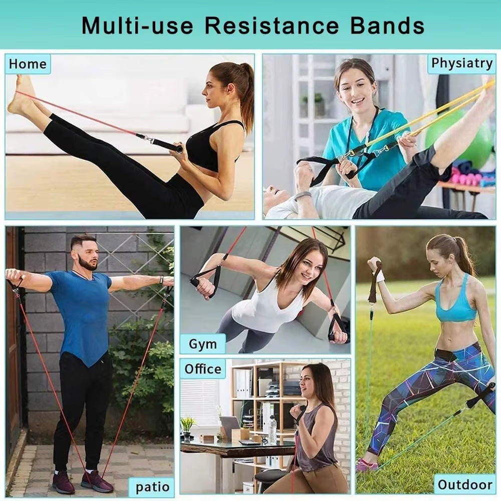Resistance Bands Set Indoor Multifunctional Latex Elastic Cord Fitness Training Chest Full Body Workout Equipments for Home Gym