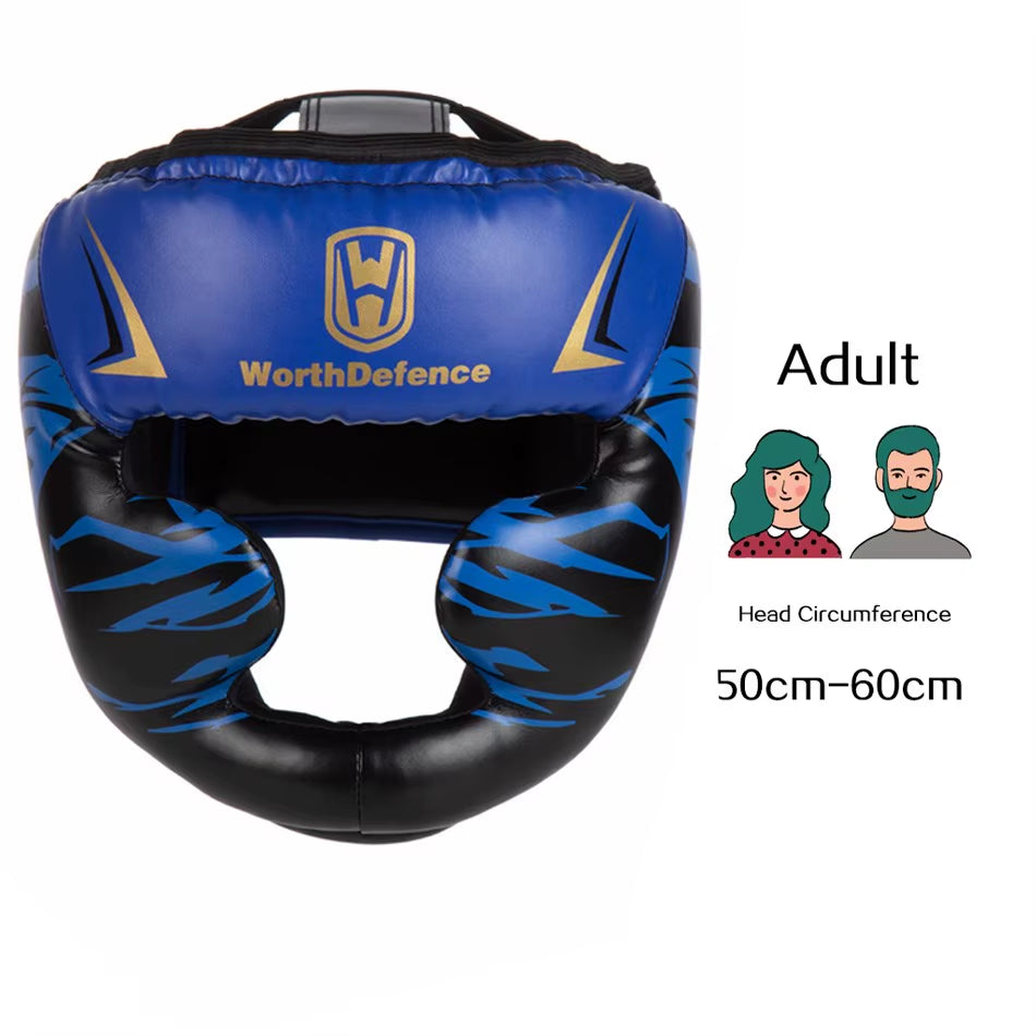Kick Boxing Helmet Men Women PU Karate Muay Thai Guantes De Boxeo Free Fight MMA Sanda Training Adult Kid Equipment