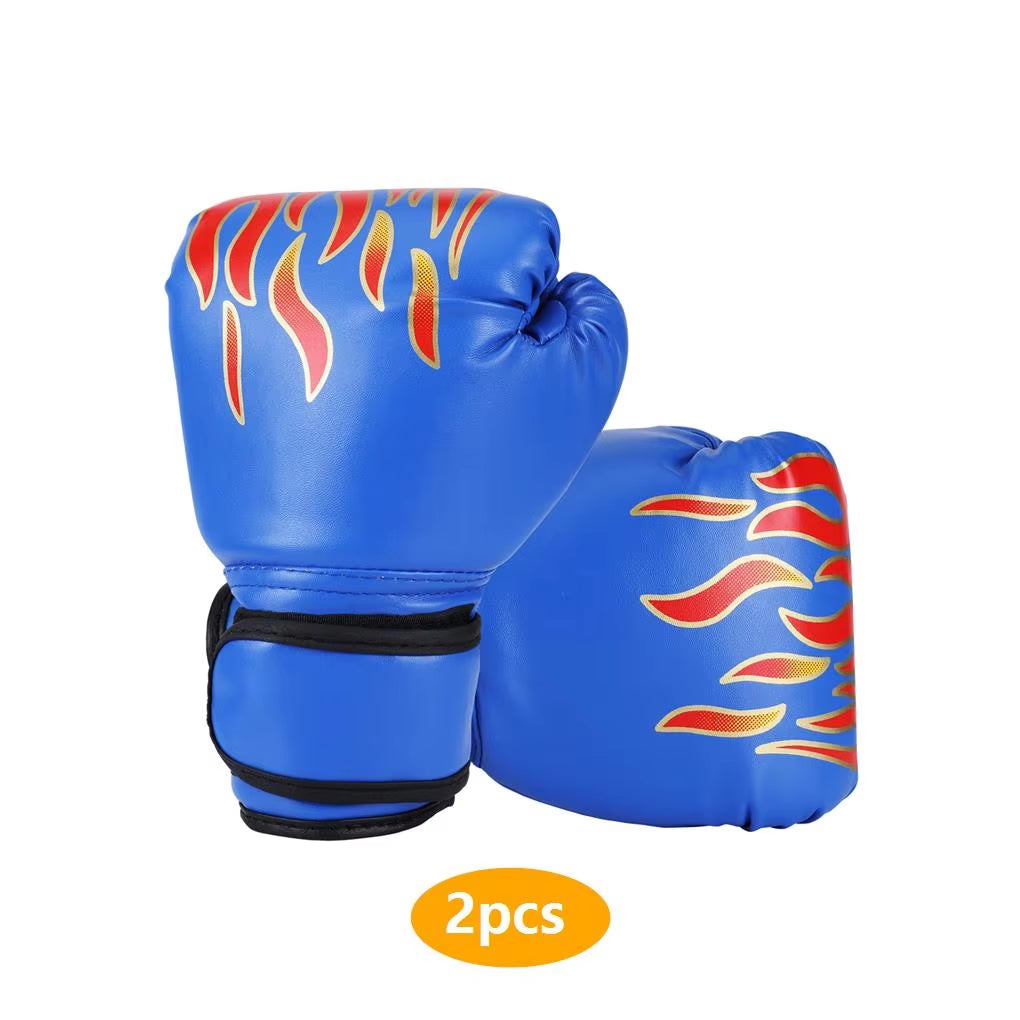 Kids Boxing Gloves Children Punching Training Sparring Comfortable Adjustable Fighting Mitts Hand Protector Black