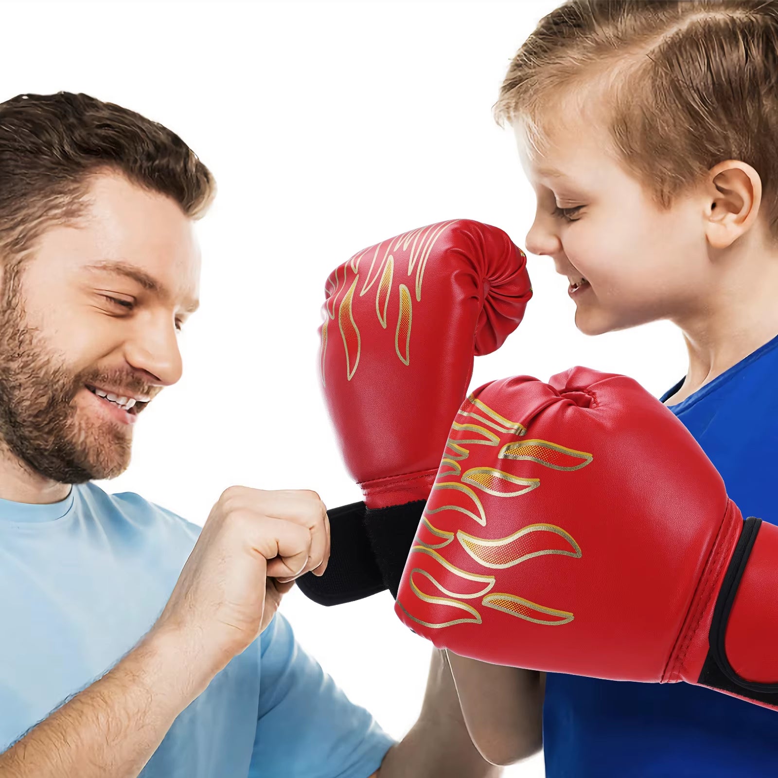 Kids Boxing Gloves Children Punching Training Sparring Comfortable Adjustable Fighting Mitts Hand Protector Black