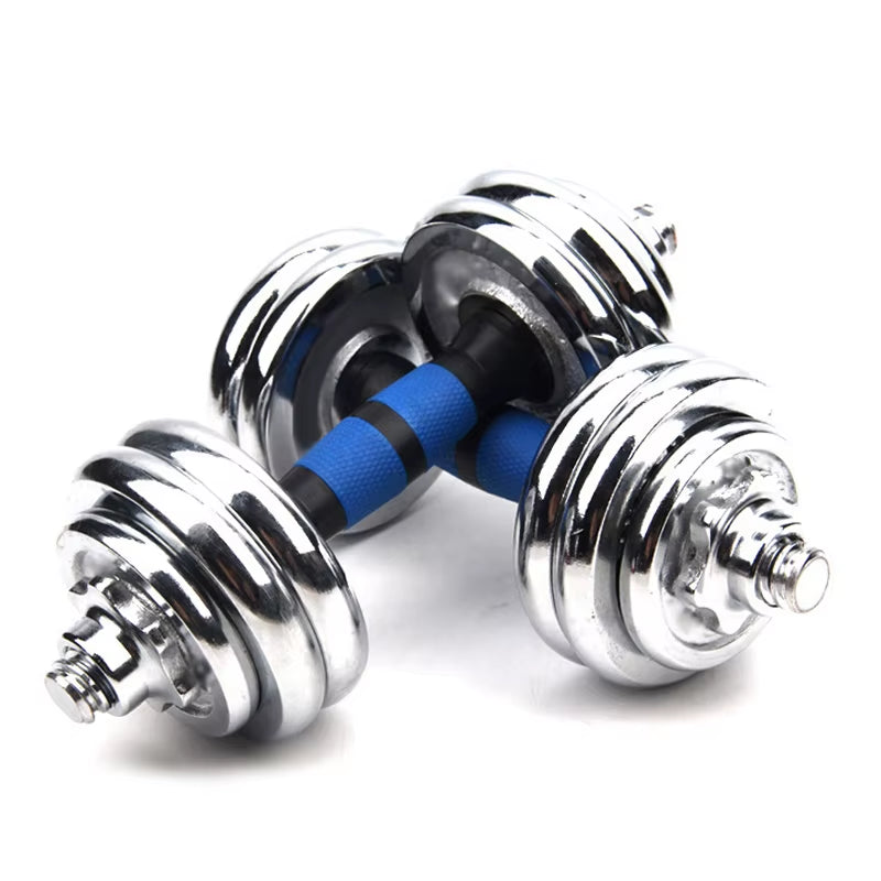 15KG Adjustable Weight Dumbbells Fitness Dumbbell Electroplating Weight Bars Gym Dumbbells Barbell Set for Men Body Building Hot