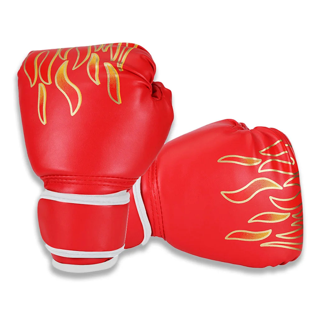 Kids Boxing Gloves Children Punching Training Sparring Comfortable Adjustable Fighting Mitts Hand Protector Black