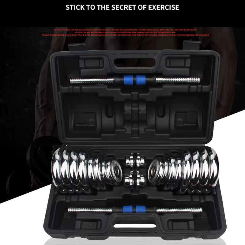 15KG Adjustable Weight Dumbbells Fitness Dumbbell Electroplating Weight Bars Gym Dumbbells Barbell Set for Men Body Building Hot