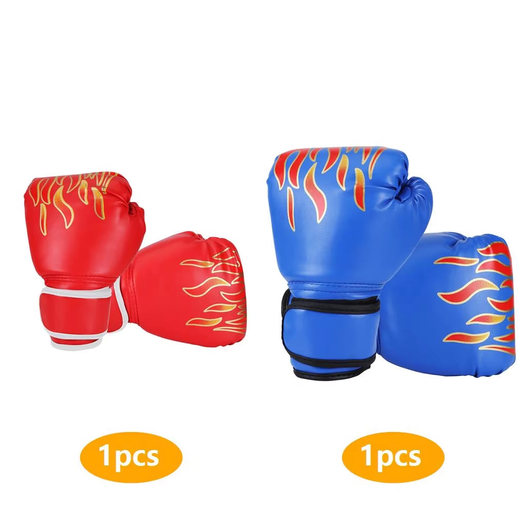 Kids Boxing Gloves Children Punching Training Sparring Comfortable Adjustable Fighting Mitts Hand Protector Black
