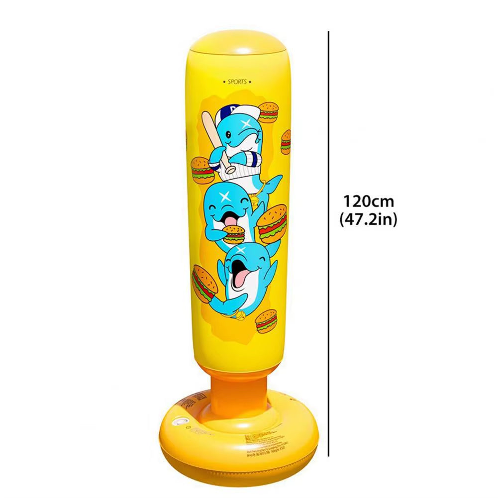 Children Tumbler Inflatable Punching Bag Gym Fitness Boxing Training Kids Sandbag Home Gym Fitness Boxing Fight Training Toy