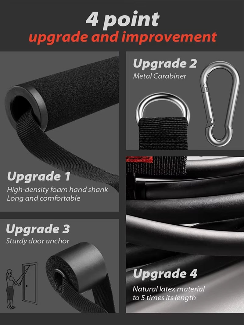 Resistance Bands Set Indoor Multifunctional Latex Elastic Cord Fitness Training Chest Full Body Workout Equipments for Home Gym