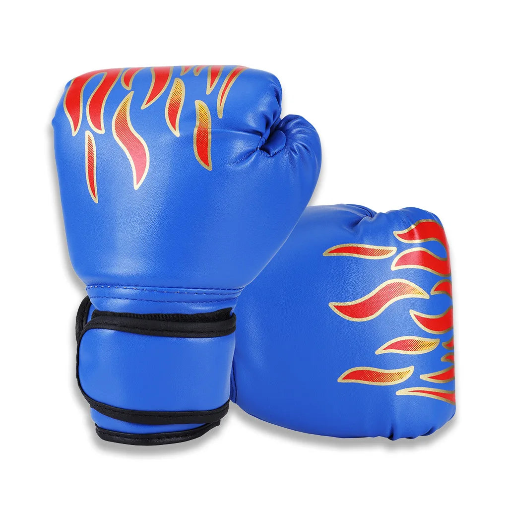 Kids Boxing Gloves Children Punching Training Sparring Comfortable Adjustable Fighting Mitts Hand Protector Black