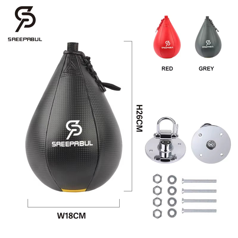 Boxing Punching Bag PU Pear-Shape Speed Ball Muay Thai Training Fitness Boxing Equipment Boxe Accessory Inflatable Exercise Ball