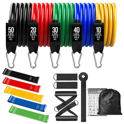 Resistance Bands Set Indoor Multifunctional Latex Elastic Cord Fitness Training Chest Full Body Workout Equipments for Home Gym