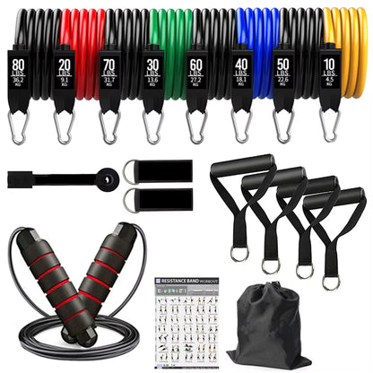 Resistance Bands Set Indoor Multifunctional Latex Elastic Cord Fitness Training Chest Full Body Workout Equipments for Home Gym