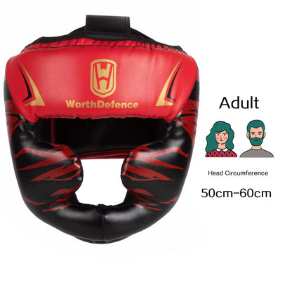 Kick Boxing Helmet Men Women PU Karate Muay Thai Guantes De Boxeo Free Fight MMA Sanda Training Adult Kid Equipment