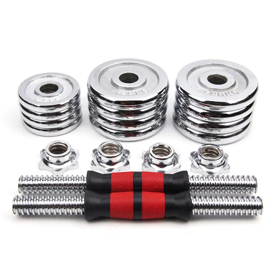 15KG Adjustable Weight Dumbbells Fitness Dumbbell Electroplating Weight Bars Gym Dumbbells Barbell Set for Men Body Building Hot