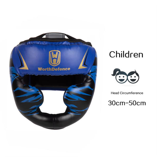 Kick Boxing Helmet Men Women PU Karate Muay Thai Guantes De Boxeo Free Fight MMA Sanda Training Adult Kid Equipment