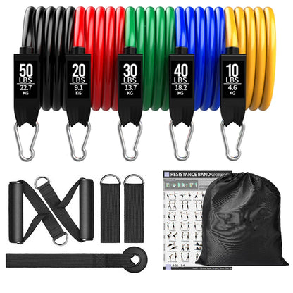 Resistance Bands Set Indoor Multifunctional Latex Elastic Cord Fitness Training Chest Full Body Workout Equipments for Home Gym