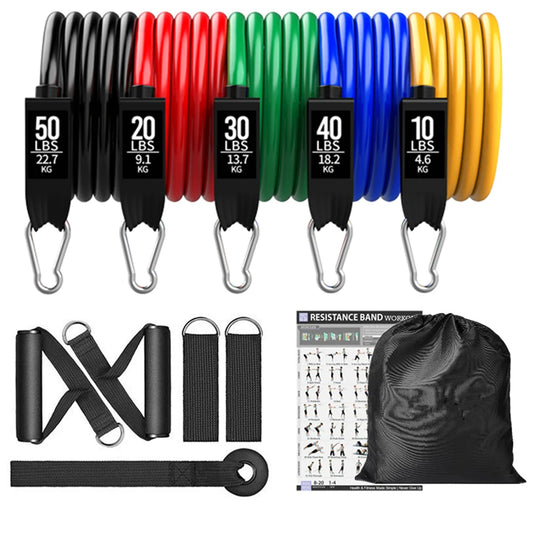 Resistance Bands Set Indoor Multifunctional Latex Elastic Cord Fitness Training Chest Full Body Workout Equipments for Home Gym